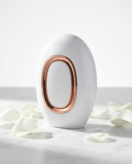 Aureveile IPL device on white marble — no branding